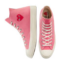 Converse x Comme Des Garcons Play Chuck 70 High Pink 168301C White/pink