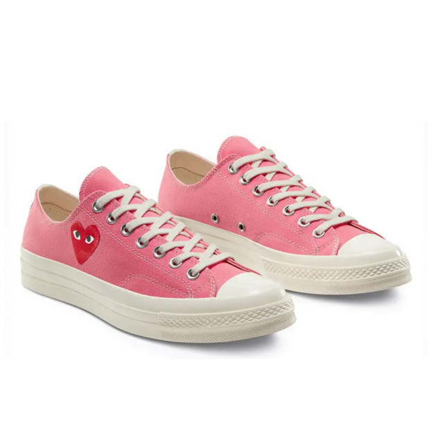 Кеды Converse x Comme Des Garcons Play Chuck 70 Low Bright Pink 168304C
