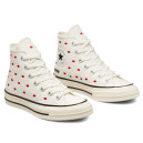 Converse High Chuck 70 Embroidered Lips High Love Me Vintage White A01601C White/red
