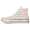Converse High Chuck 70 Embroidered Lips High Love Me Vintage White A01601C White/red