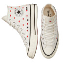 Converse High Chuck 70 Embroidered Lips High Love Me Vintage White A01601C White/red