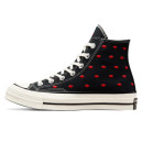 Converse High Chuck 70 Embroidered Lips High Love Me Black A01600C Black/red