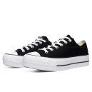 Converse Chuck Taylor All Star Lift Platform Canvas White Laces 560351C Black/white