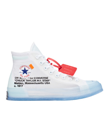 Кеды Off White x Converse Chuck Taylor All Star Vulcanized Hi 162204C Белый/синий